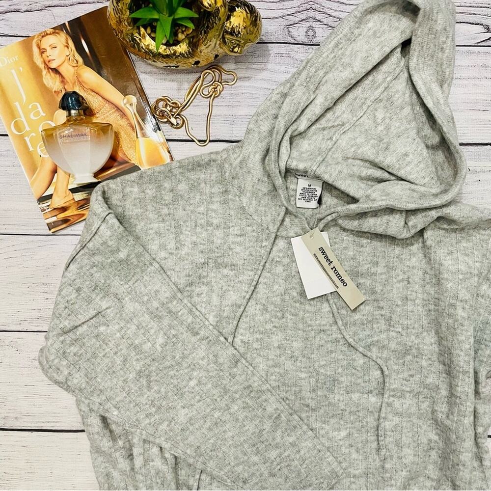 Sweet Romeo - NWT Hooded Rib Knit Sweater - Picture 2 of 9